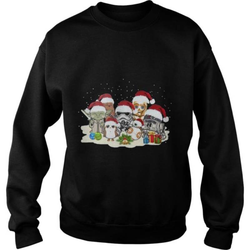 Christmas on Stars War R2D2 BB8 Yoda Jabba shirt, hoodie, tank top – tml