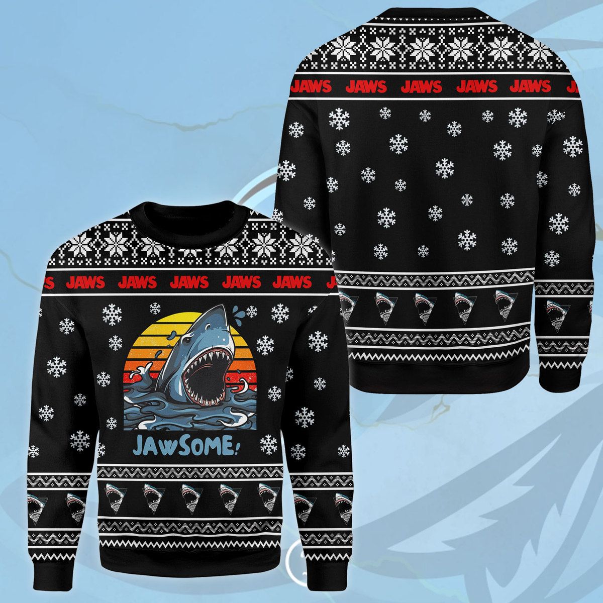 Jawsome Ugly Christmas Sweater | For Men & Women | Adult | Us5930