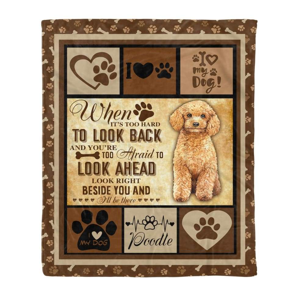 I Love My Poodle Dog Throw Cozy Fleece Blanket