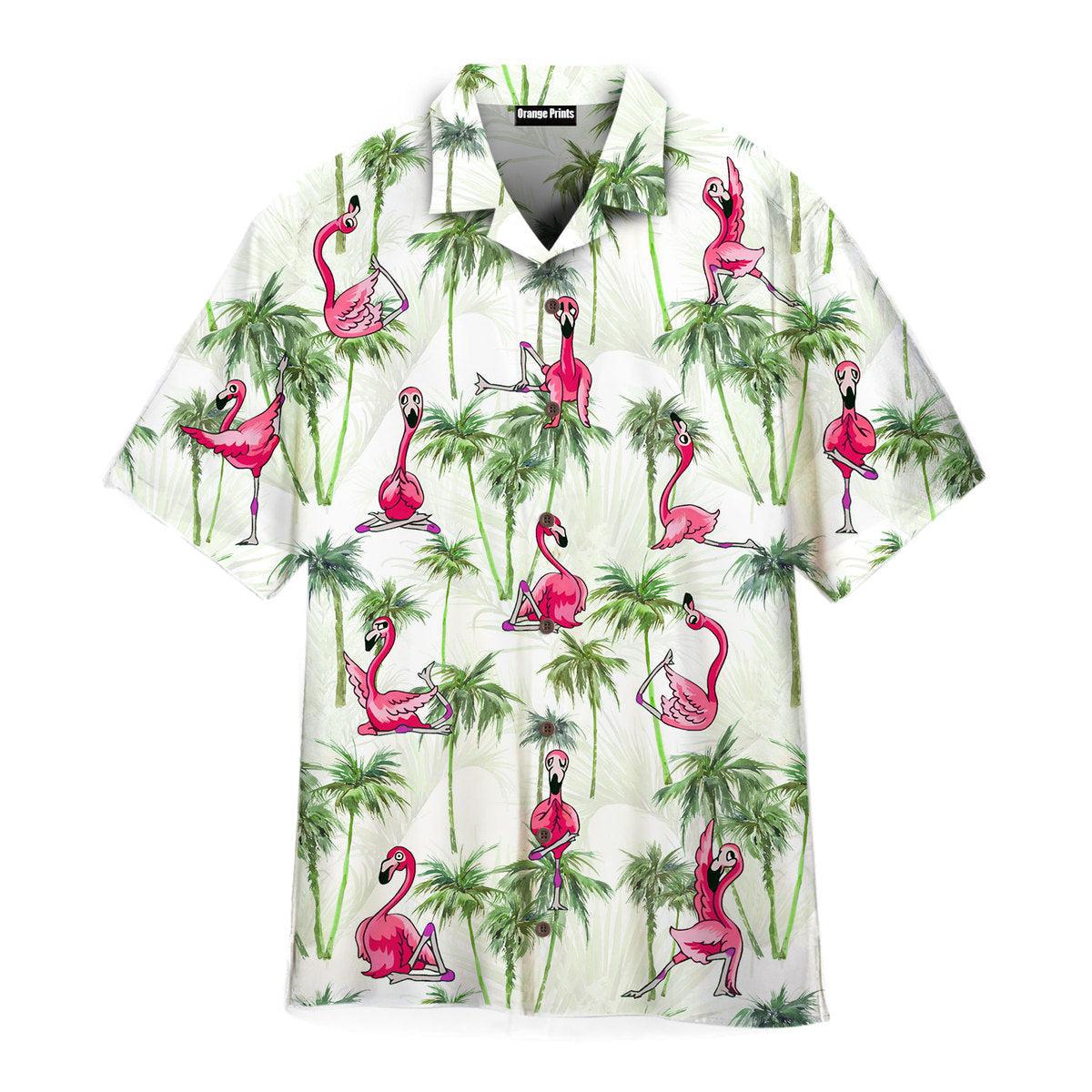 Workout Flamingos Bird Yoga Hawaii Shirt For Men Women Ha58488