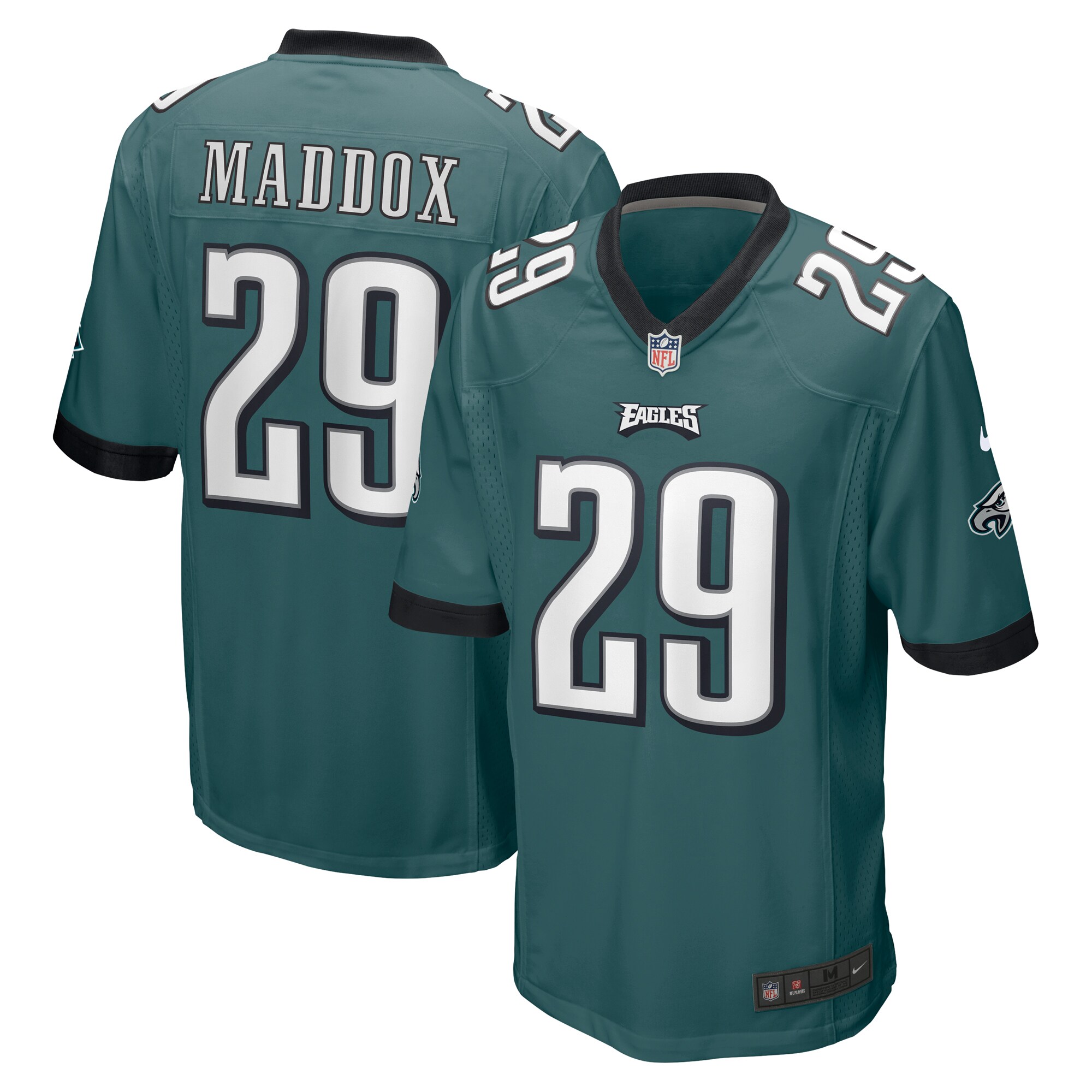 Men’s Philadelphia Eagles Avonte Maddox Midnight Green Game Jersey