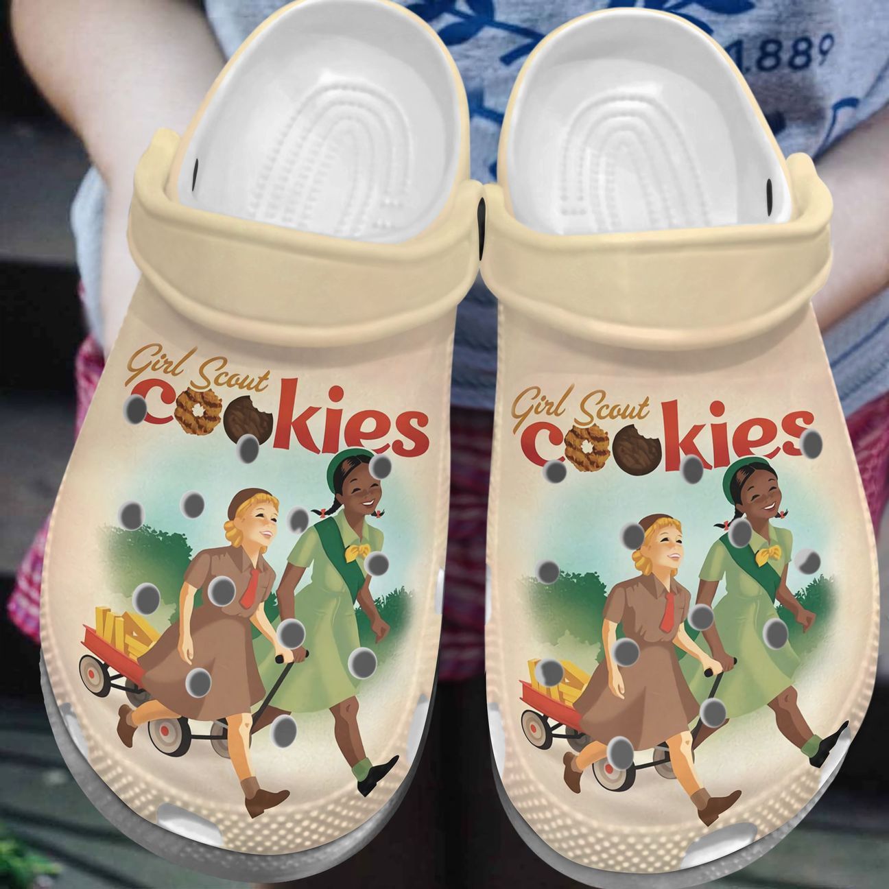 Scouting Personalize Clog, Custom Name, Text, Fashion Style For Women, Men, Kid, Print 3D Girl Scout Cookies