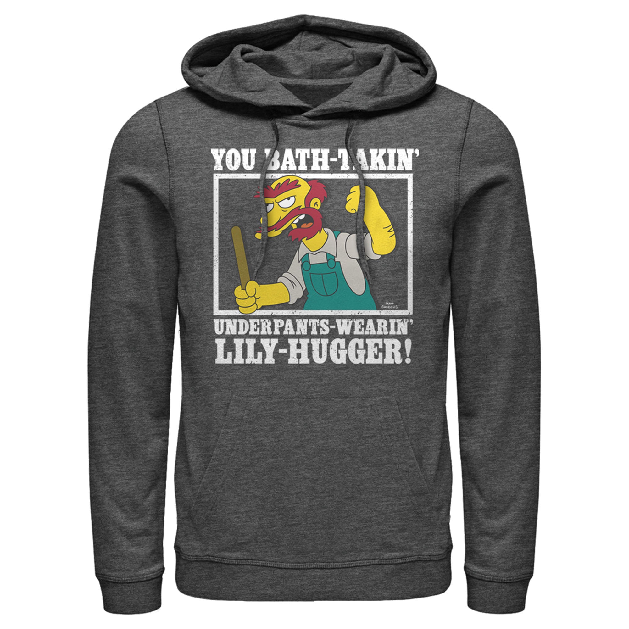 Men’S The Simpsons Groundskeeper Willie Quote Pull Over Hoodie