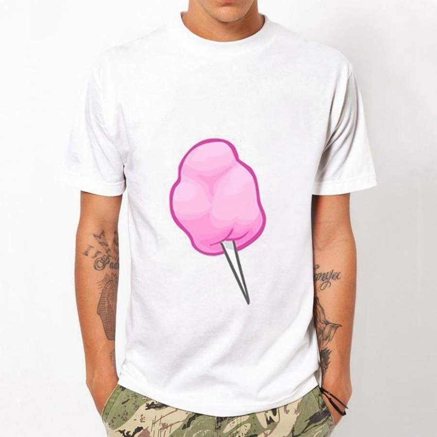 Newest Summer Fashion Cute Cotton Candy Printed T Shirt Men’S Tops Custom Hipster White Tees