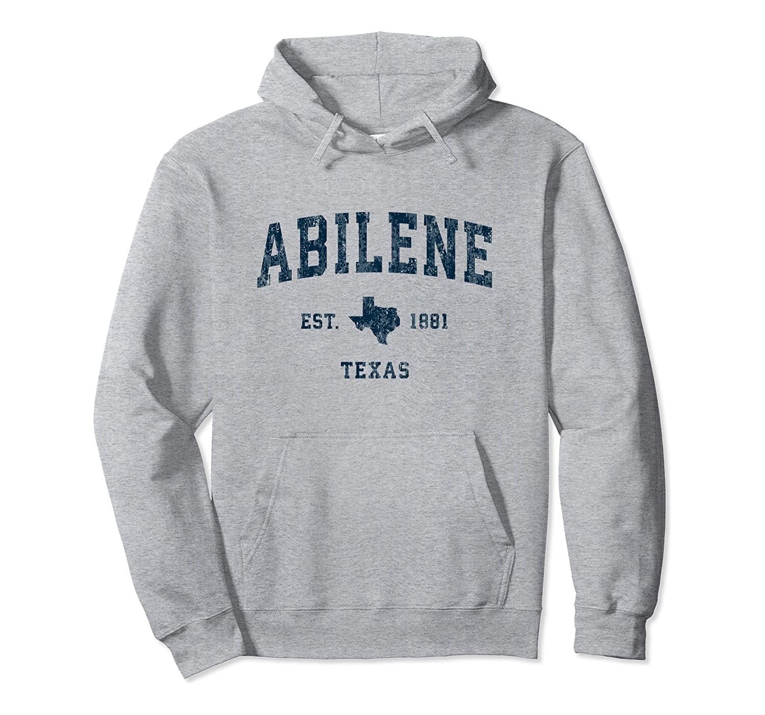 Abilene Texas TX Vintage Sports Design Navy Print Pullover Hoodie, T-Shirt, Sweatshirt, Tank Top, Racerback, Dolman