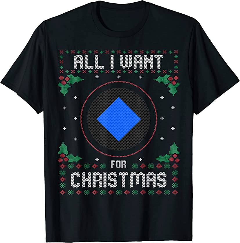 Waves Ugly Christmas Sweater, All I Want For Xmas T-Shirt