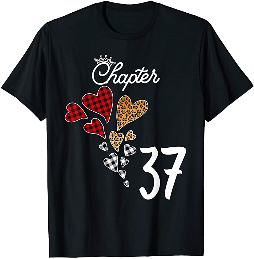 Chapter 37 Years 37th Birthday Leopard Buffalo plaid 1984 T-Shirt