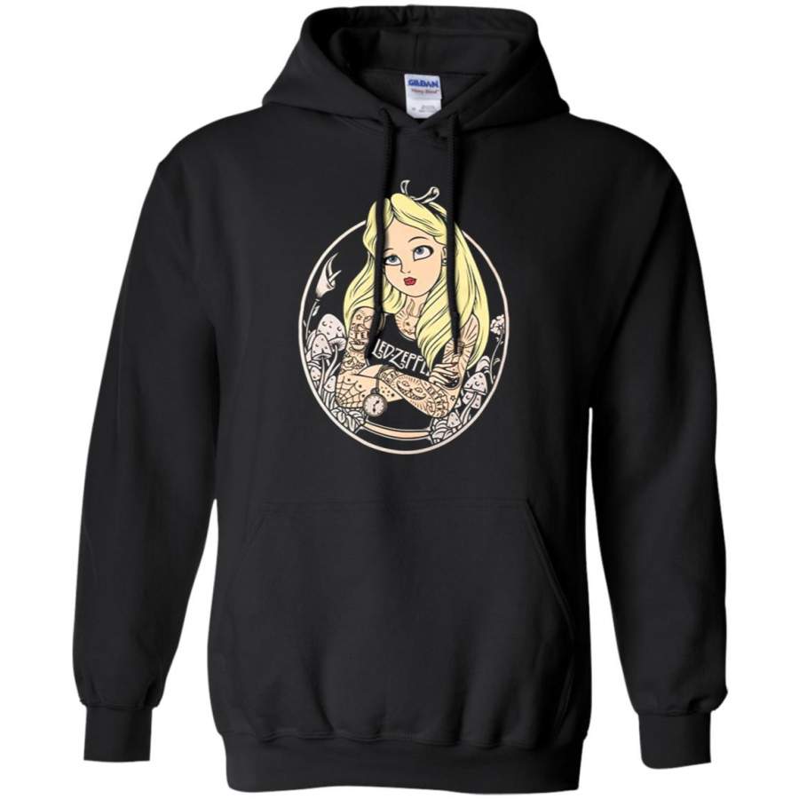 Alice in Wonderland Tattoos Led Zeppelin Hoodie T-Shirt