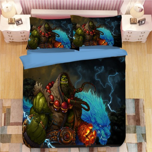 World Of Warcraft Wow 4 Duvet Cover Pillowcase Home Decor 3D Bedding Set