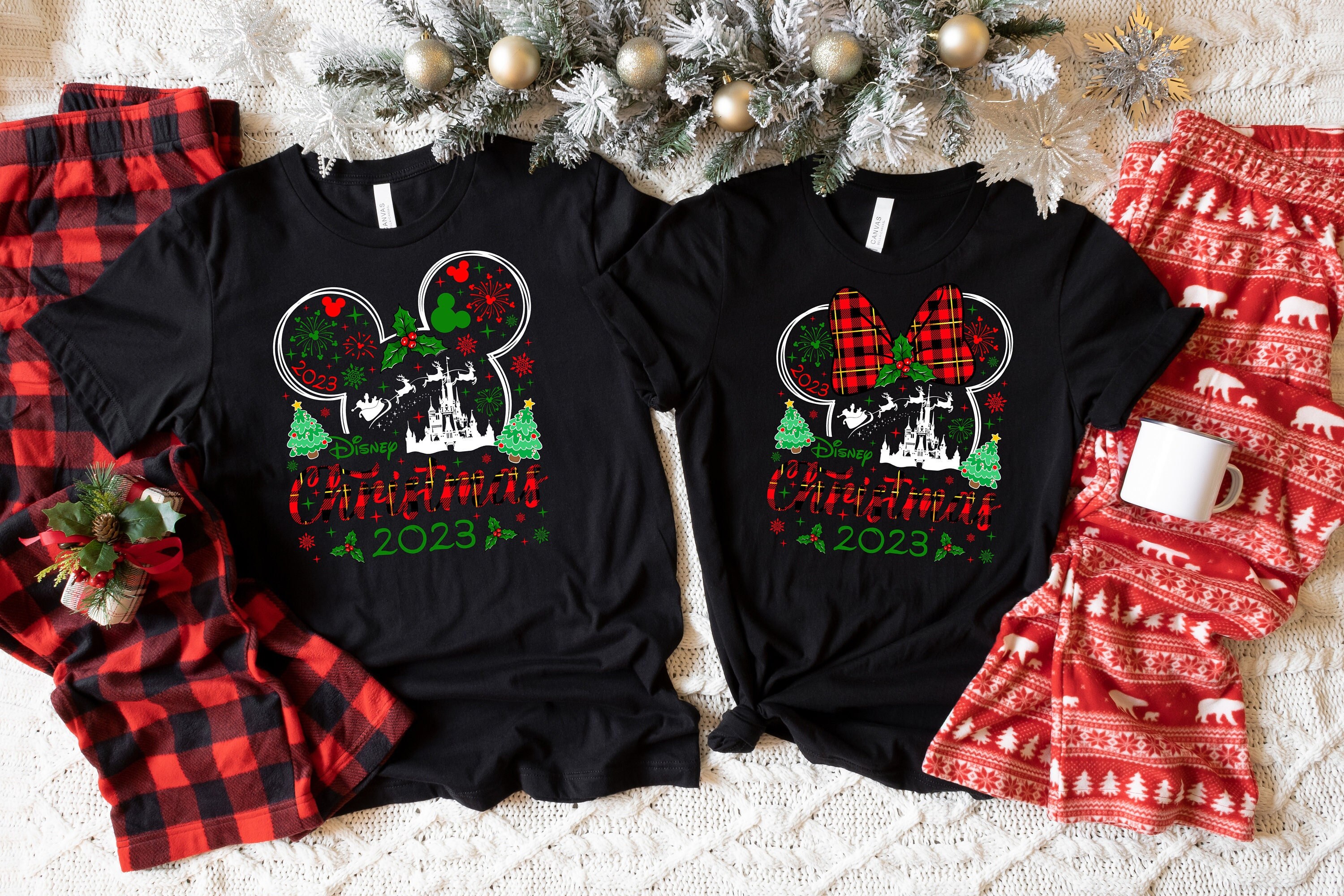 Disney Christmas Shirts, Mickey and Minnie Christmas Shirts, Disney Christmas Squad, Christmas Crew Shirts, Family Disney Trip Shirts - Teeloki Style