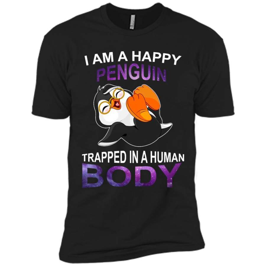 I Am A Happy Penguin Trapped In A Human Body – Canvas Unisex USA Shirt