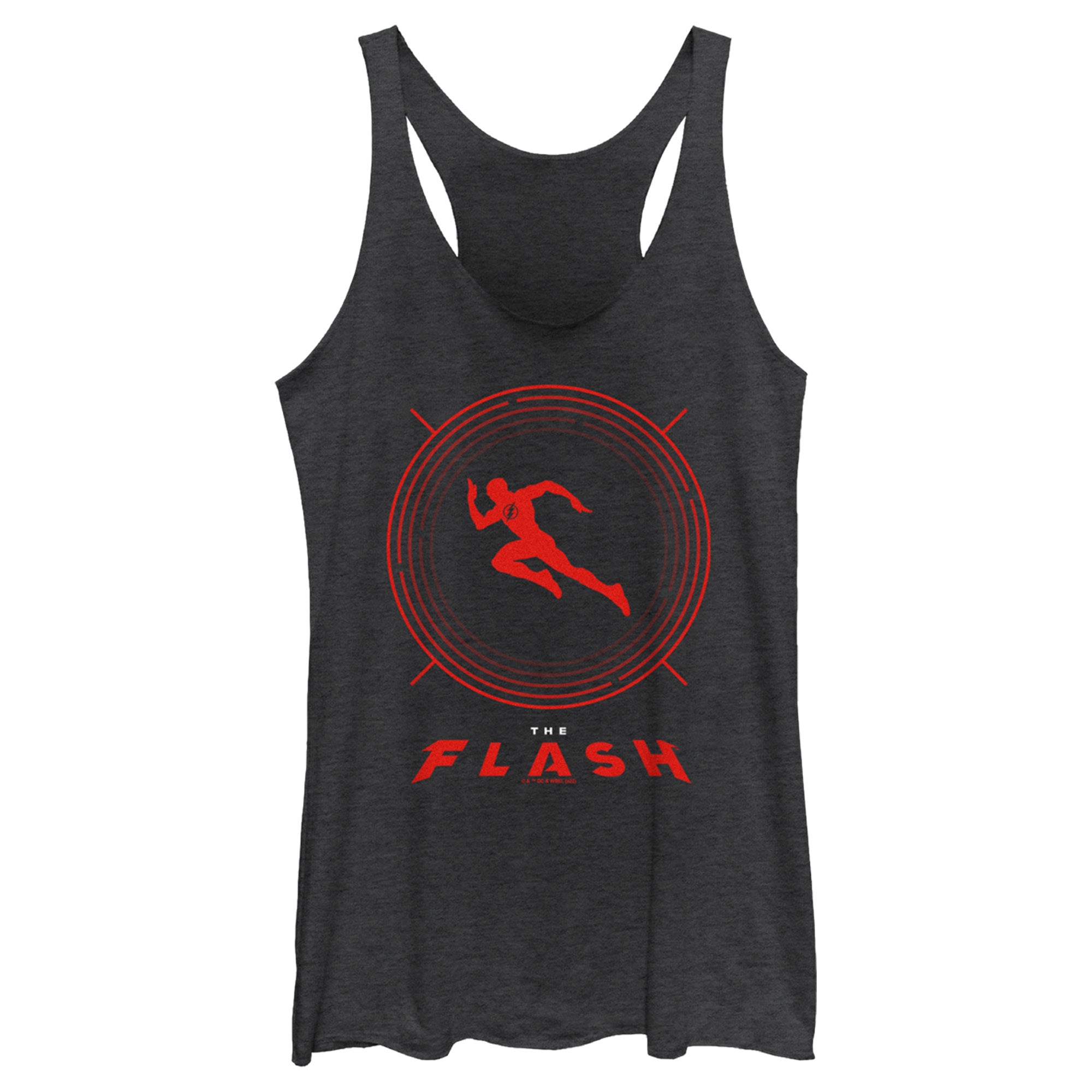 Women’S The Flash Speedster Red Silhouette Racerback Tank Top