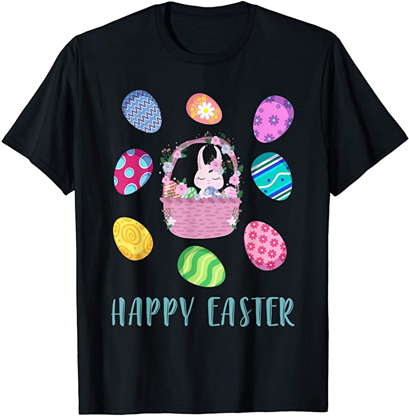 Classic Happy Easter Retro Rabbit Easter Eggs Funny Design T-Shirt