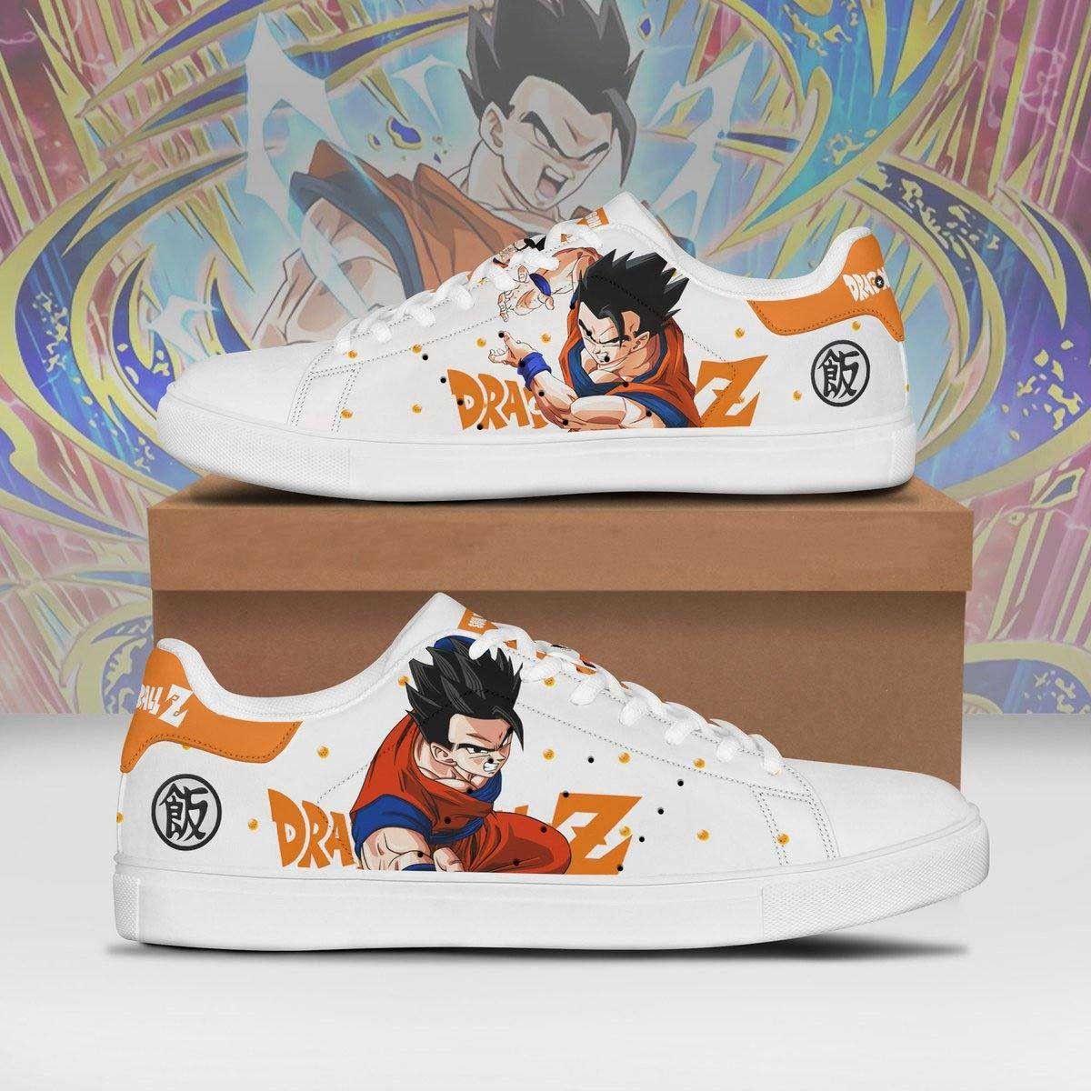 Dragon Ball Son Gohan Anime Christmas Gift For Fan Low Top Leather Skate Shoes Sneakers For Man And Women