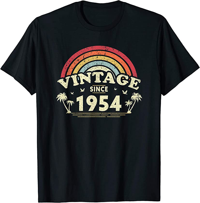 Vintage Since 1954, Birthday Gift For Men And Women, Retro T-Shirt