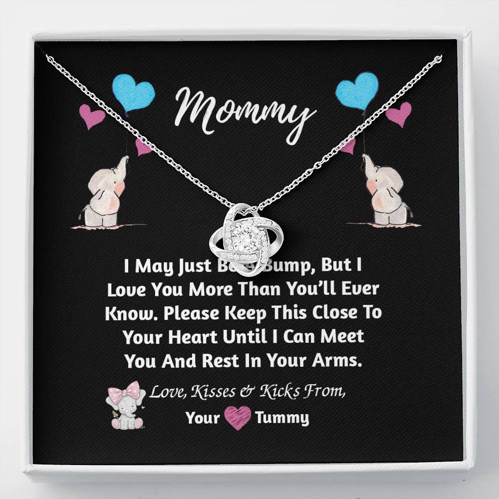 The Love Knot Necklace – Elephant- Mommy