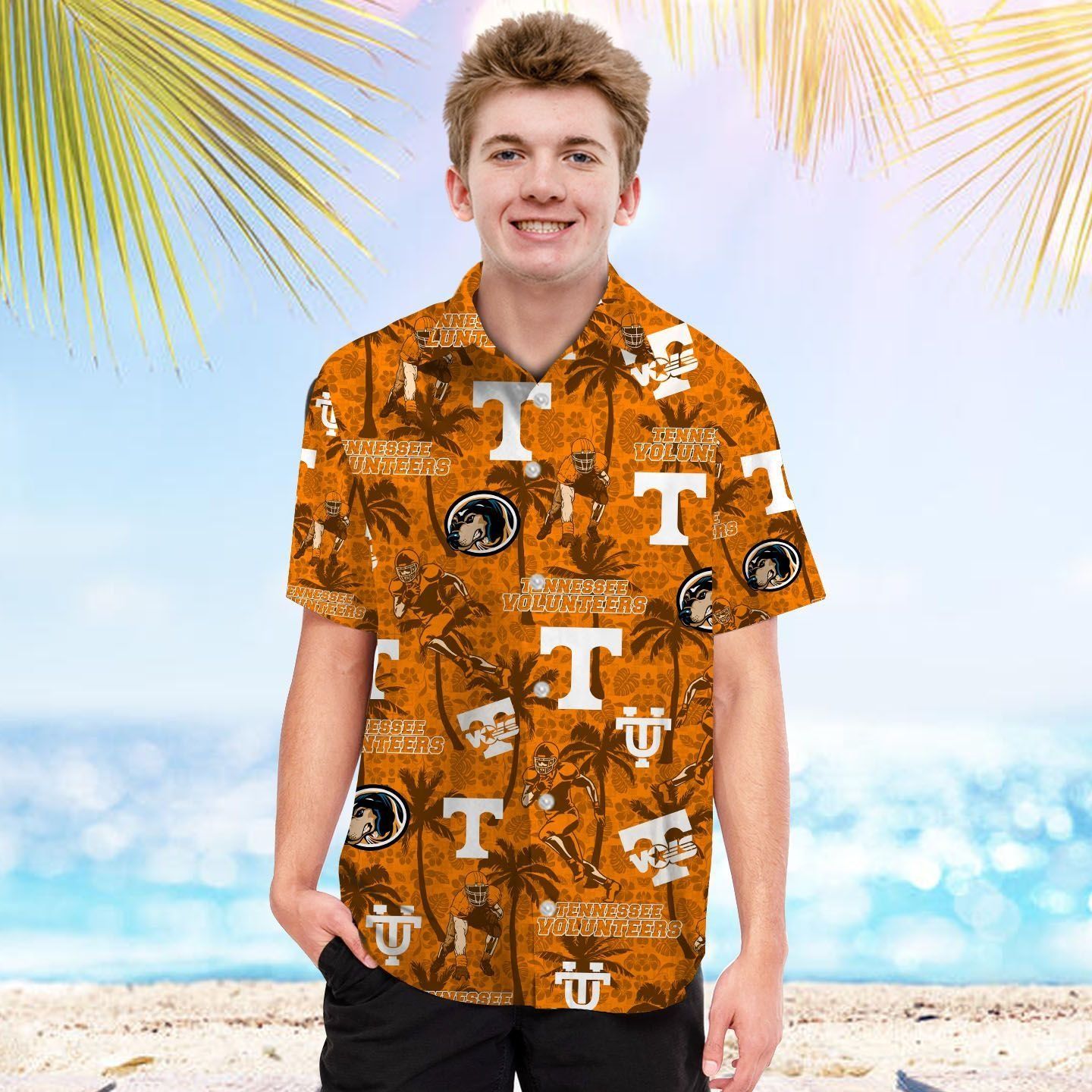 Tennessee Volunteers Name Personalized Coconut Tropical Hawaiian Shirt