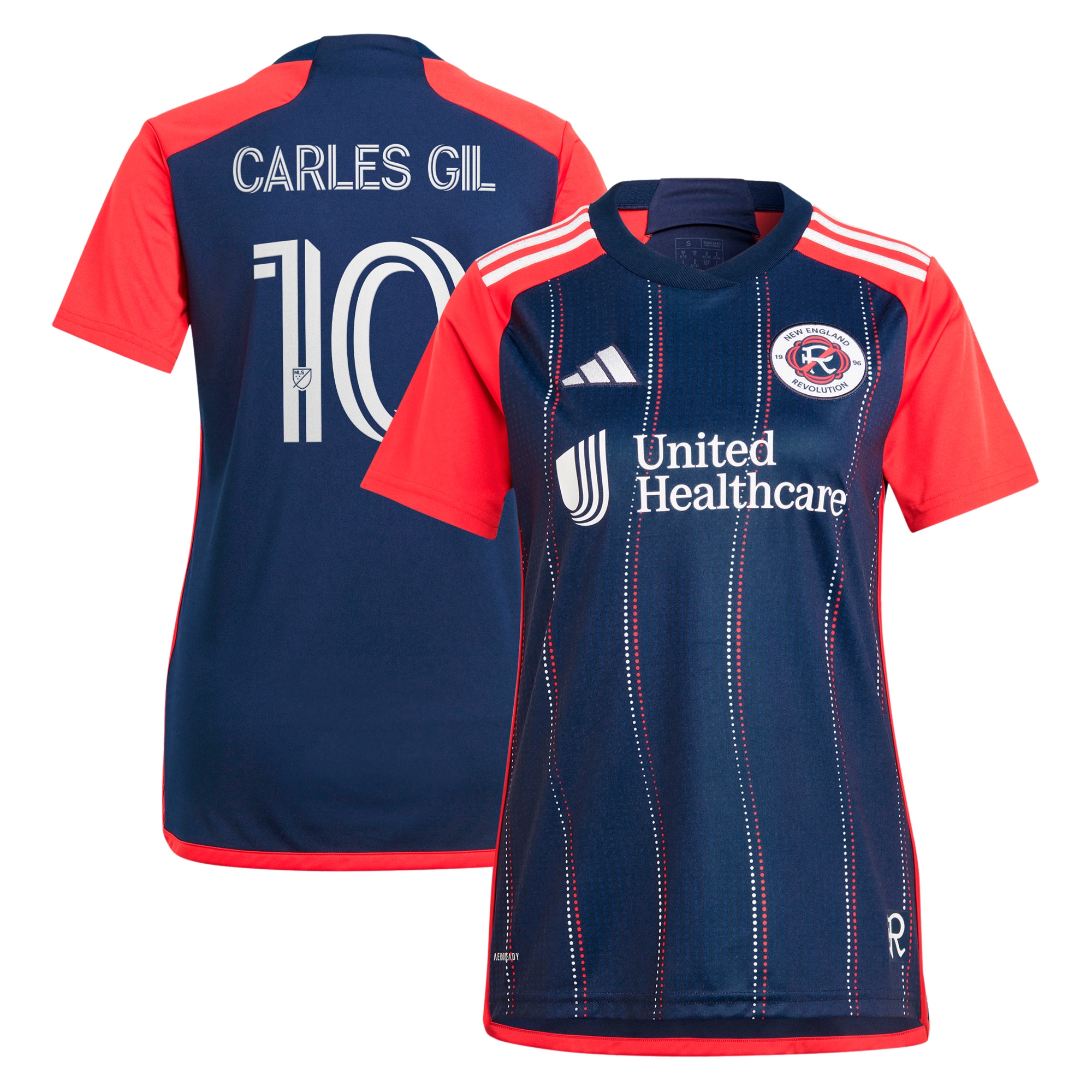 Carles Gil New England Revolution Women's 2024 Boston Tea Party Replica Player Jersey  Navy