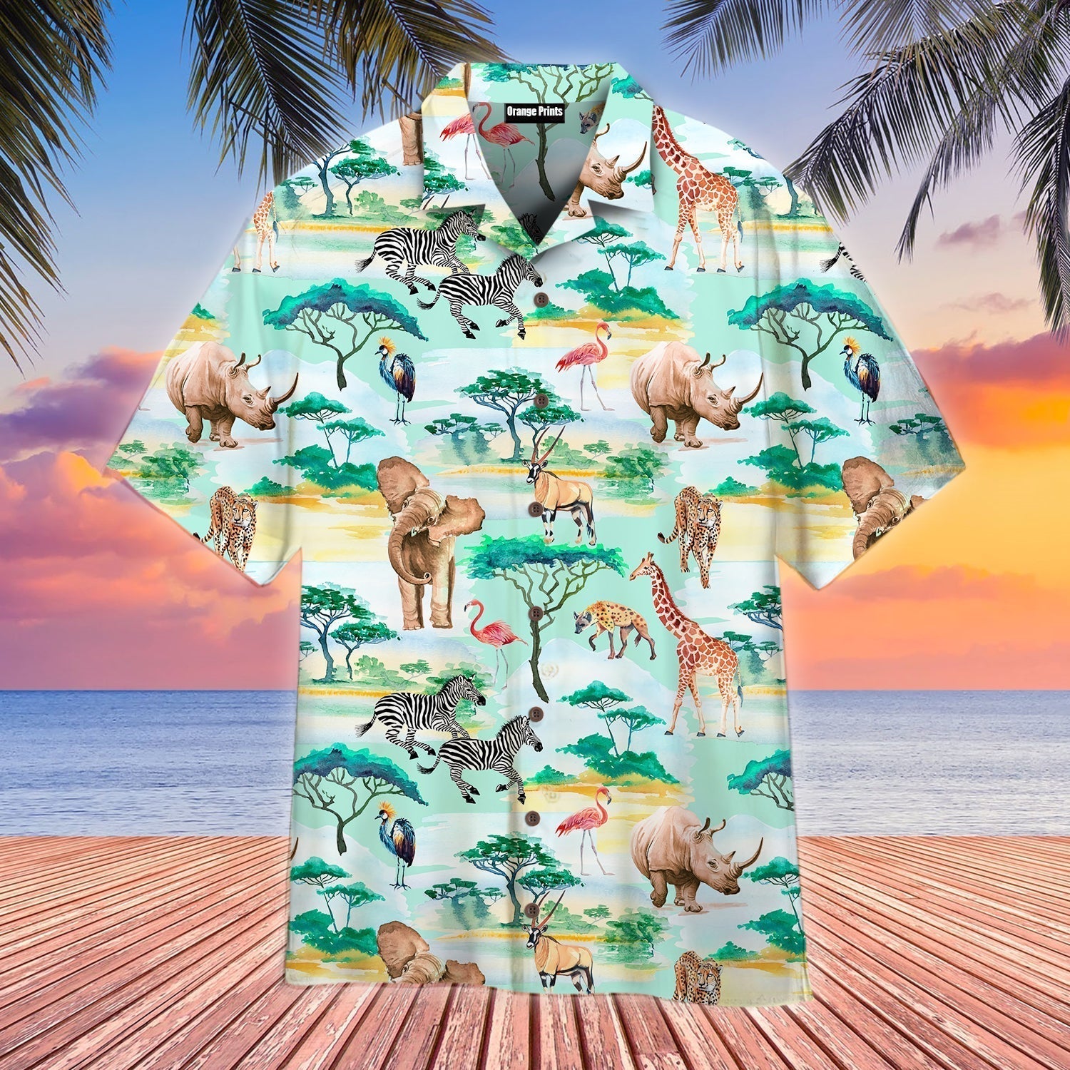 African Animals Aloha Hawaiian Shirts For Men & For Women | Wt1799