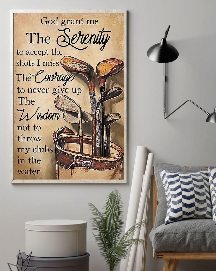 God Grant Me Golf Vertical Canvas And Poster | Wall Decor Visual Art