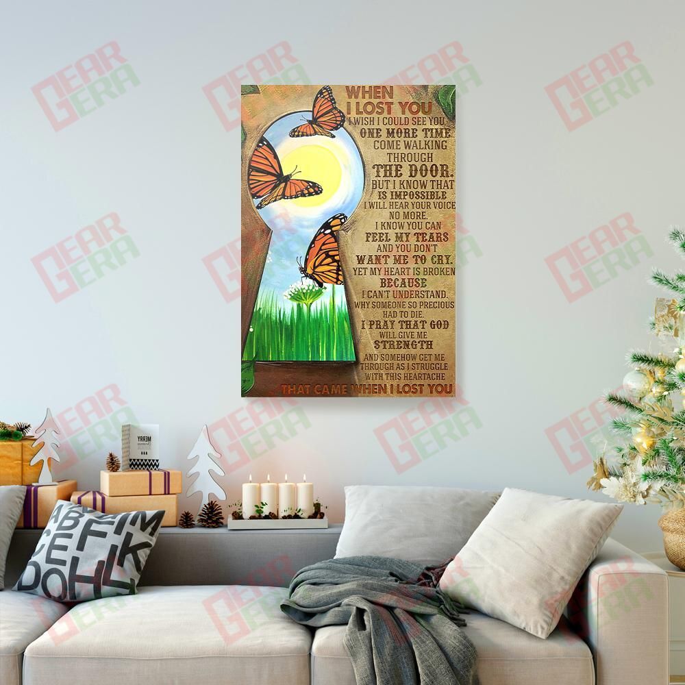 Best Canvas Prints When I Lost You I Wish To See You One More Time Butterfly Canvas Alluring Living Room Bedroom Bathroom Home Decoration