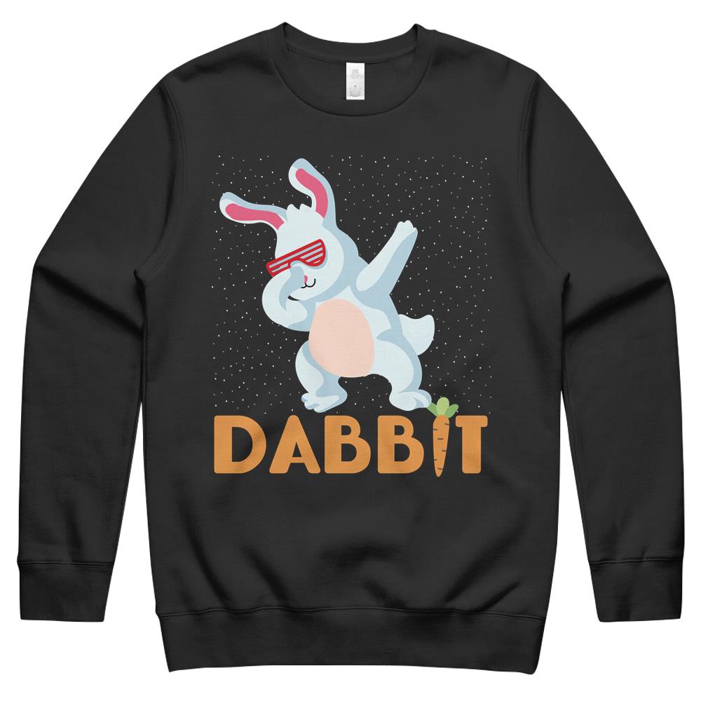 Dabbit Dabbing Rabbit Bunny Dab Dance Happy Easter Day Crewneck Sweatshirt