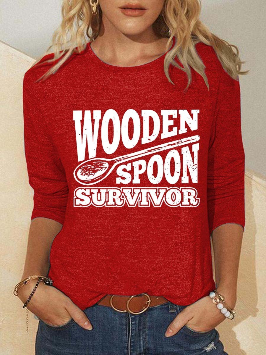 Women Wooden Spoon Survivor Long Sleeve Tshirt