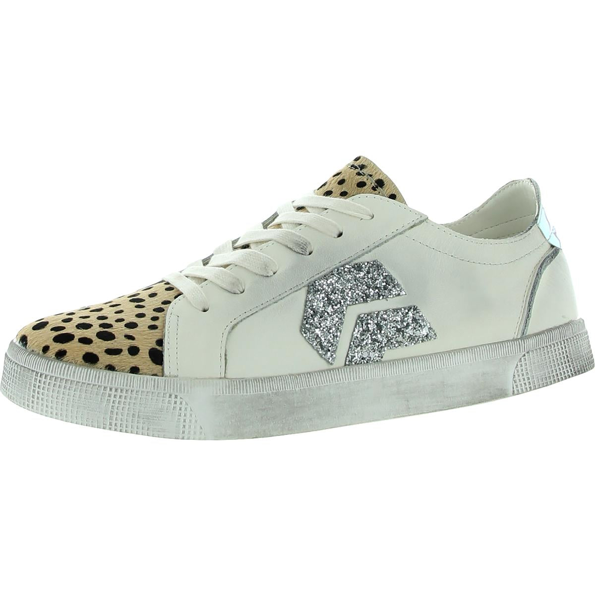 Zeph Womens Calf Hair Animal Print Fashion Sneakers