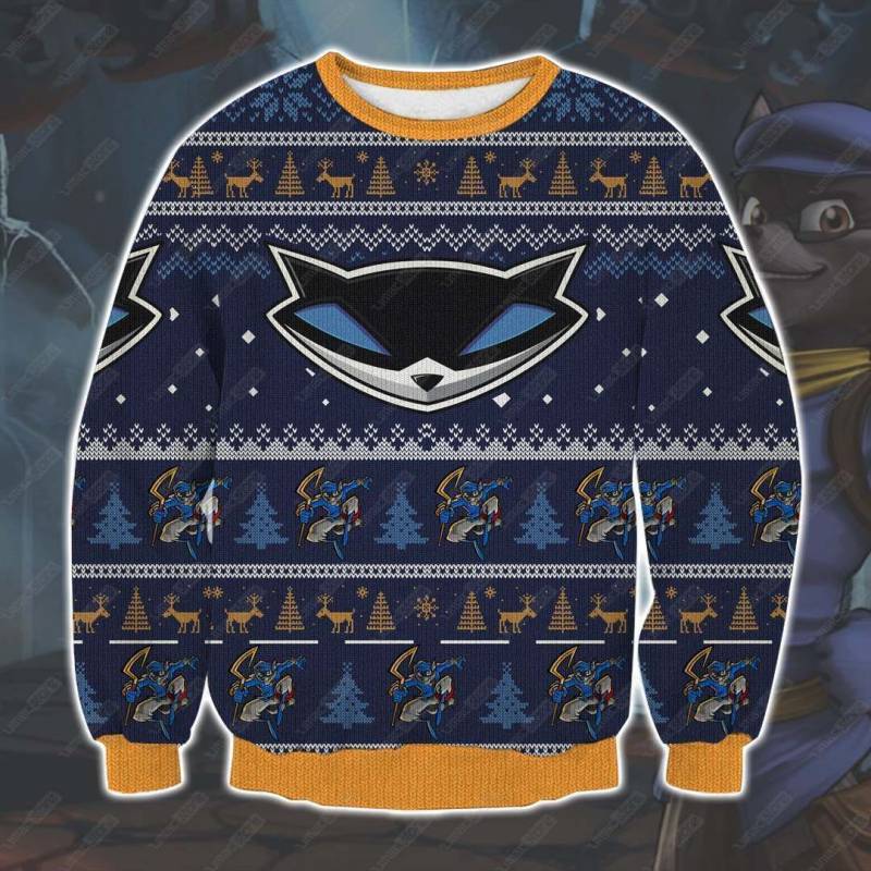 Sly Cooper 3D Print Ugly Christmas Sweatshirt