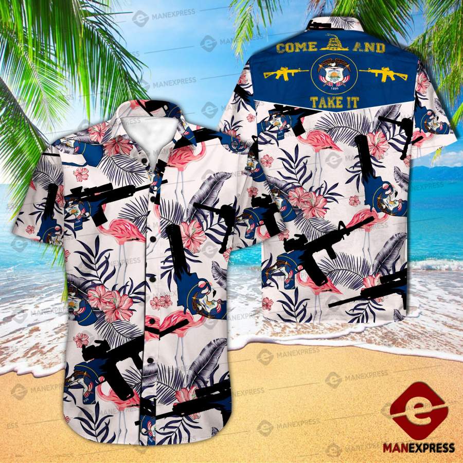 Utah United Patriot Three Percenter Hawaiian Shirt Ha57613