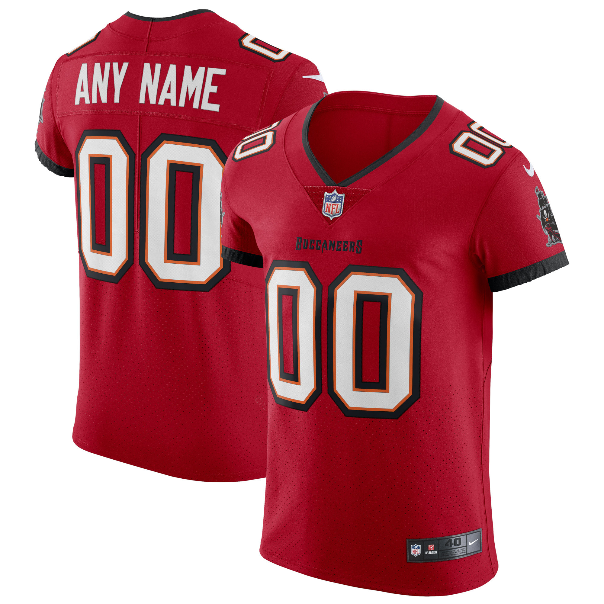 Men’s Tampa Bay Buccaneers Red Vapor Elite Custom Jersey