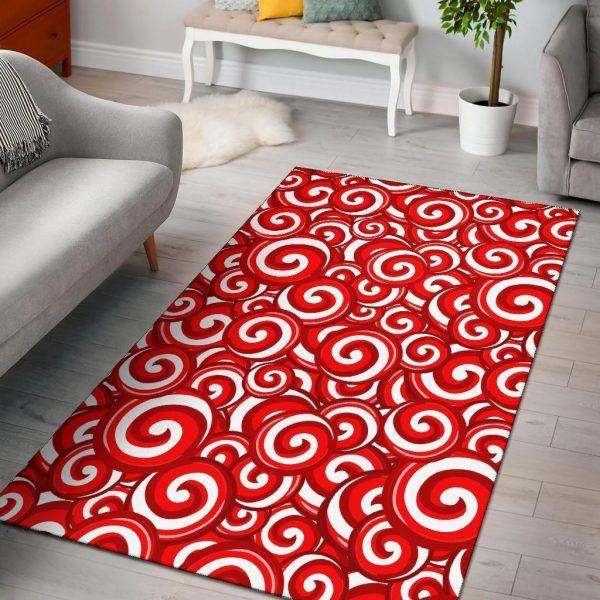 Candy Cane Pattern Print Home Decor Rectangle Area Rug