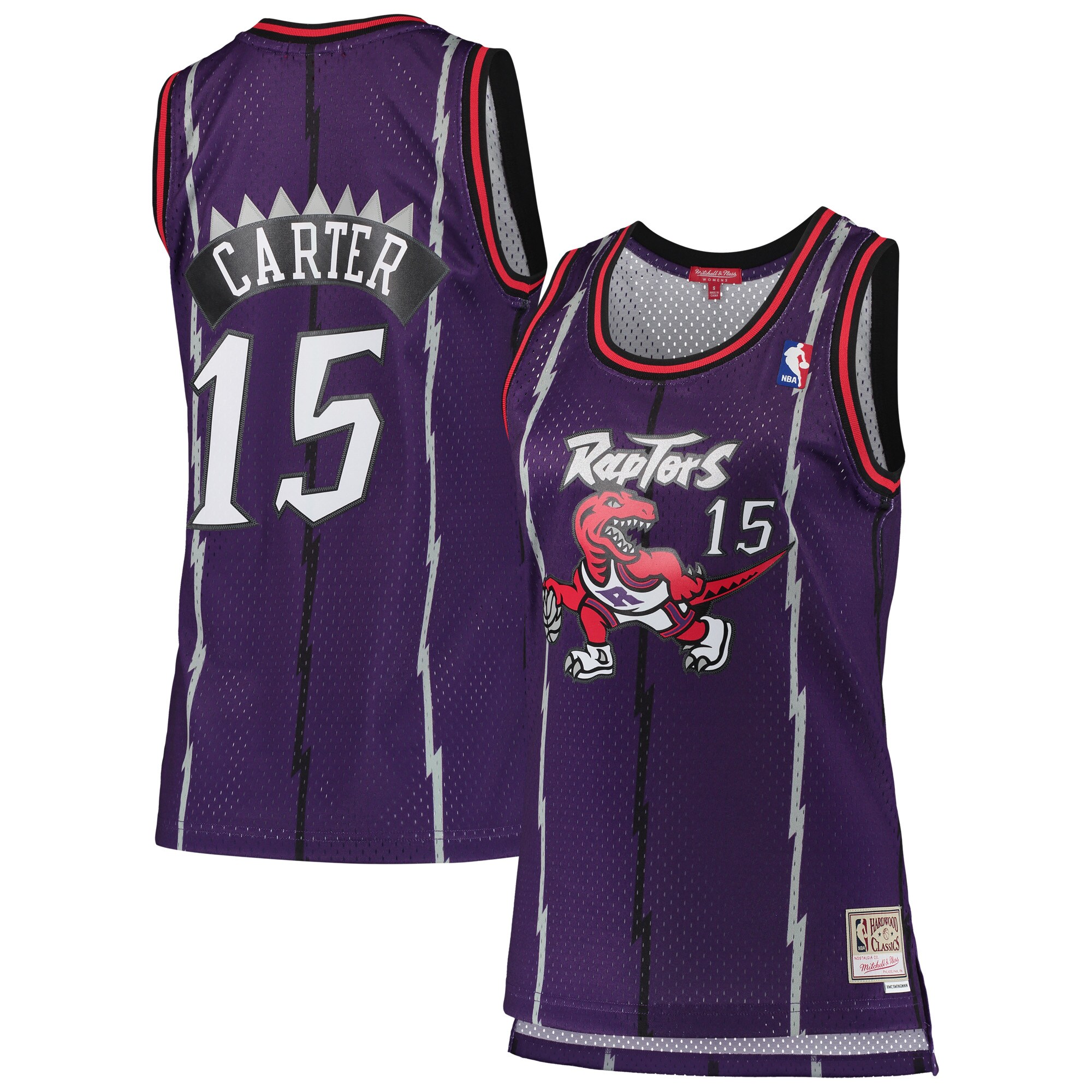 Vince Carter Toronto Raptors Mitchell & Ness Women's 1998/99 Hardwood Classics Swingman Jersey – Purple