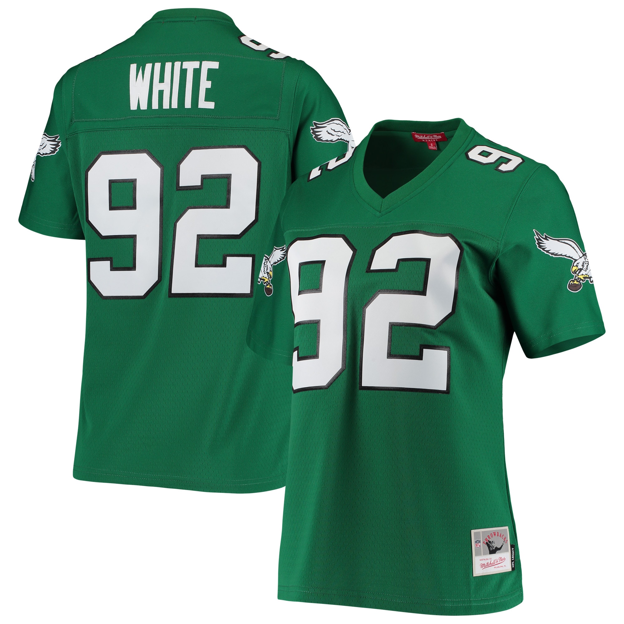 Reggie White Philadelphia Eagles Mitchell & Ness Women's 1990 Legacy Replica Jersey – Kelly Green