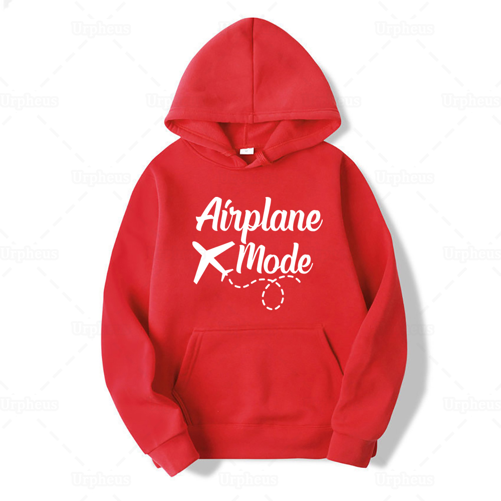 Airplane Mode Unisex Hoodies Funny Travel Pullover Hoodie Sweatshirt for Friend Plane Airport Cute Hoodie alx