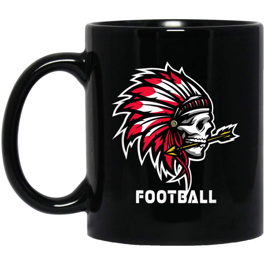 Kansas City Fan Gift  Cool Indian Chief Skull Game Day Gear Mug