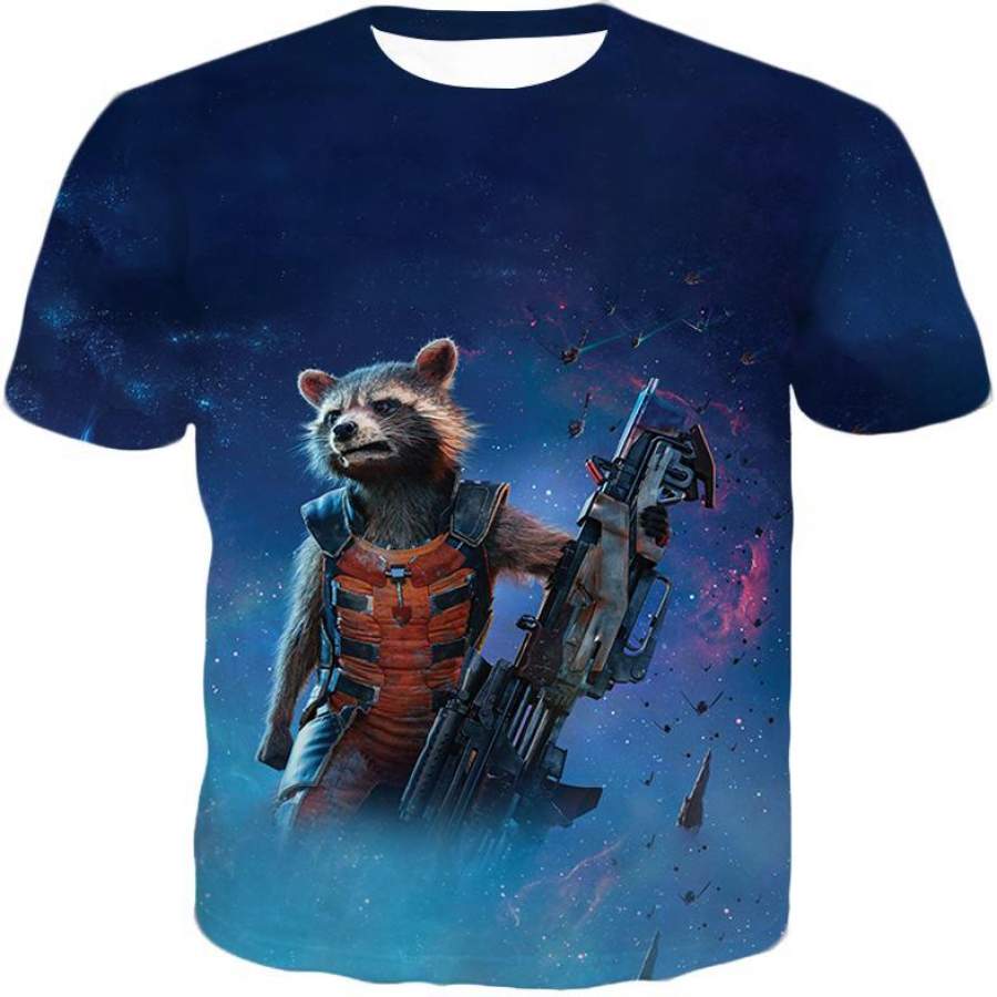 Very Intelligent Furr Animal Rocket Raccoon Cool T-Shirt GOG048