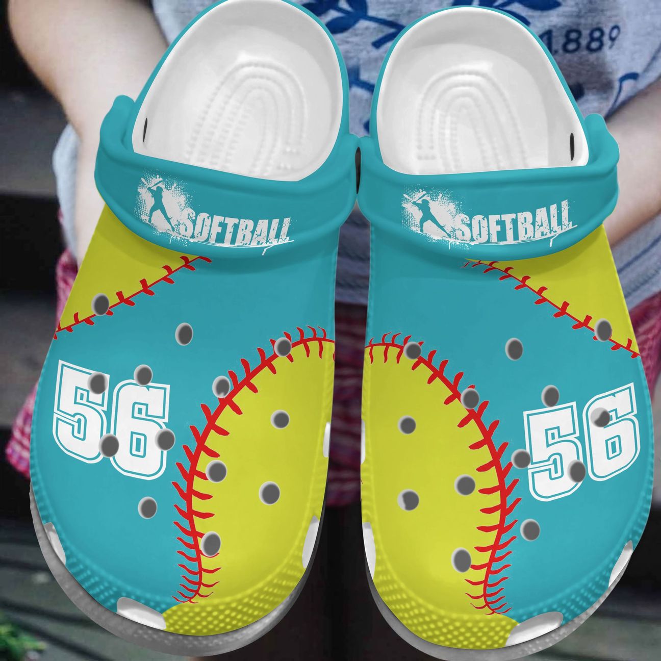 Softball Personalized Clog, Custom Name, Text, Color, Number Fashion Style For Women, Men, Kid, Print 3D Look Pretty