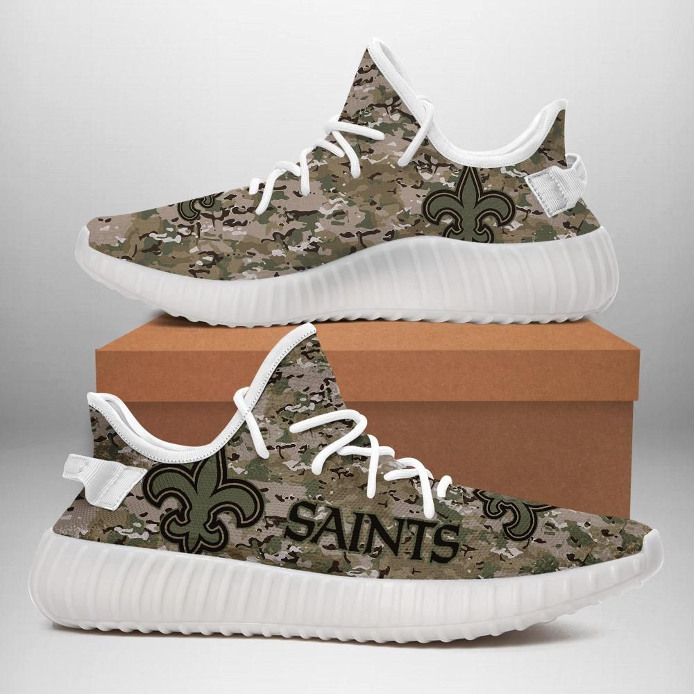 New Orleans Saints US Military Camouflage Custom Shoes Sport Sneakers New Orleans Saints Yeezy Boost