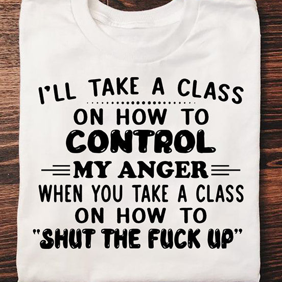 I’ll Take A Class On How To Control My Anger Gift Standard/Premium T-Shirt