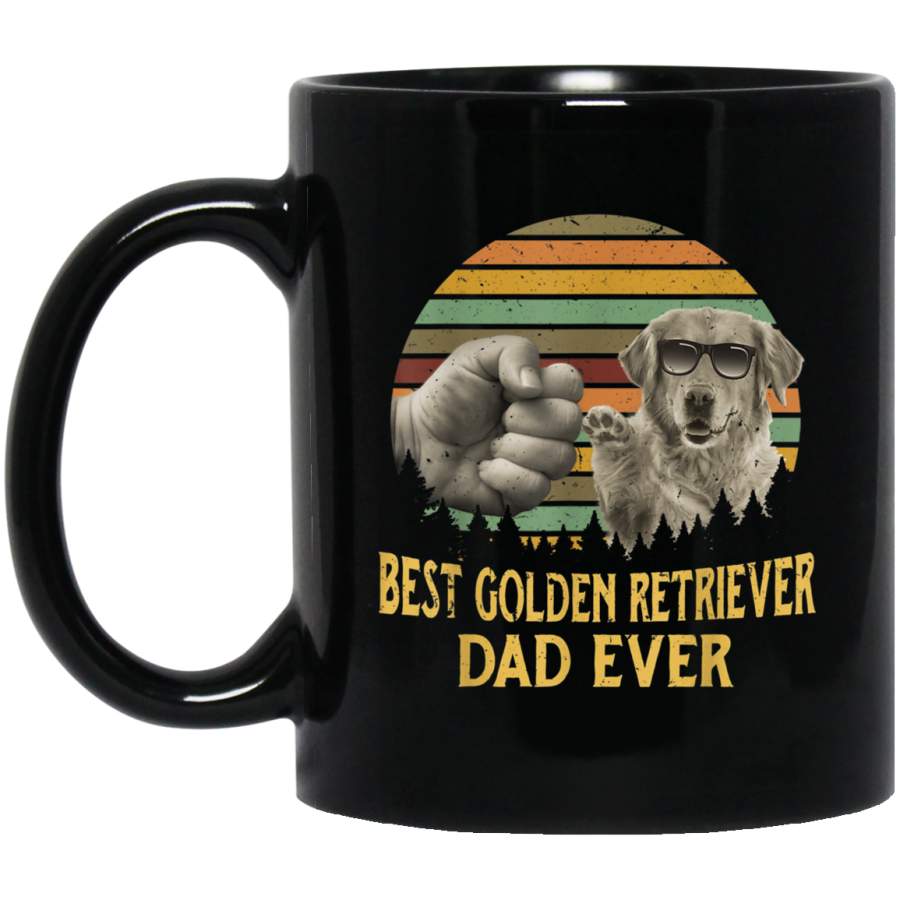 Best Golden Retriever Dad Ever Dog Love Retro Vintage Mug