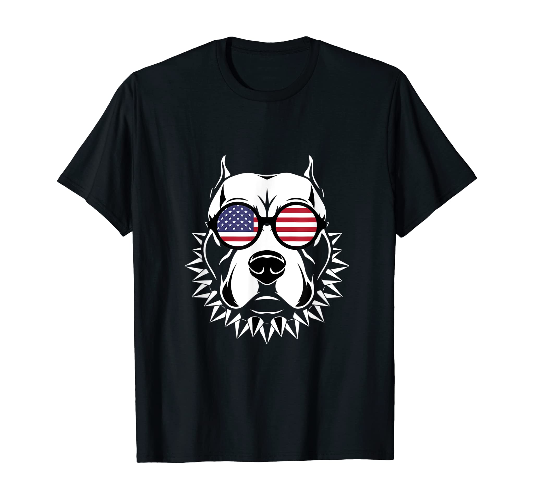 Pitbull Lover Dog T-shirt 4th of July Patriotic National