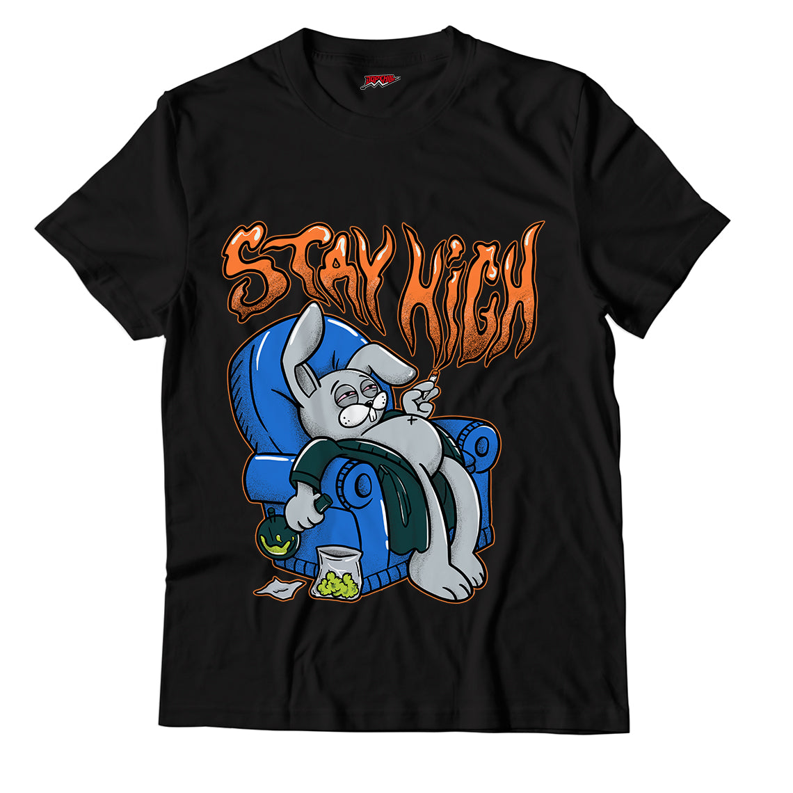 Stay High Unisex T-Shirt Match Yz Boost 700 Bright Blue