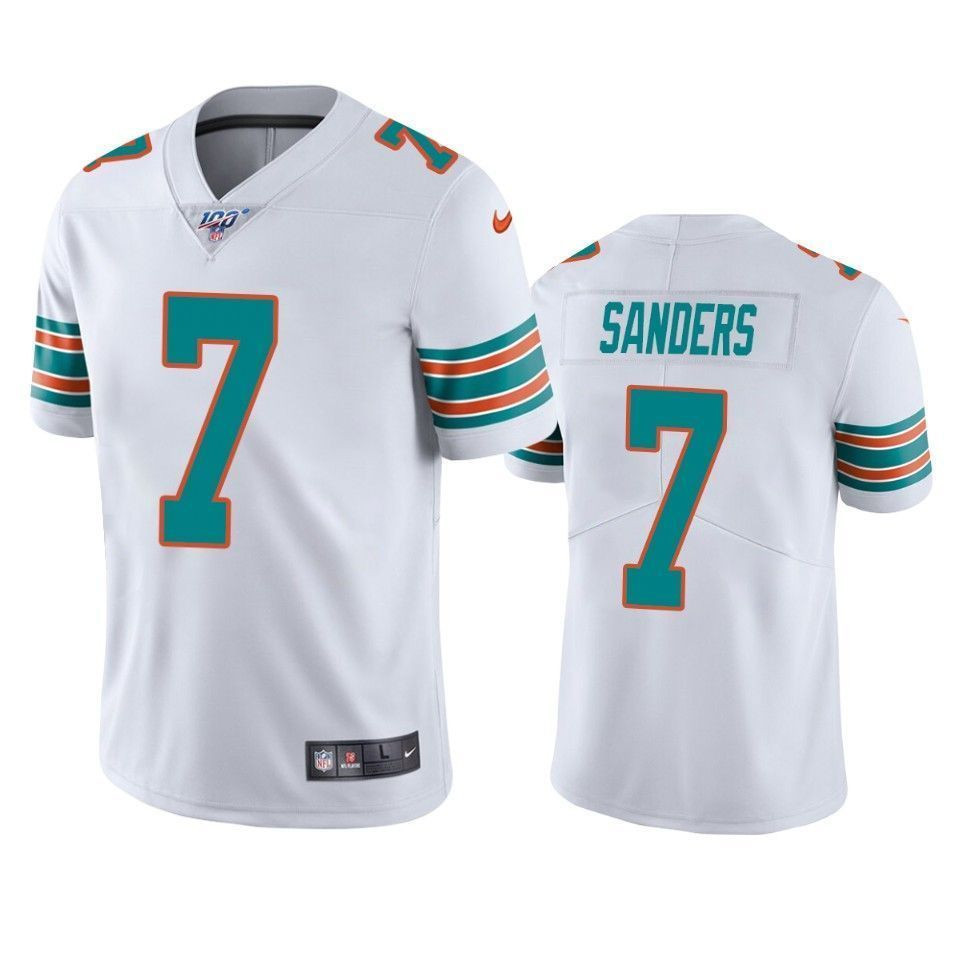 Miami Dolphins Jason Sanders White 100Th Season Vapor Limited 3D Jersey