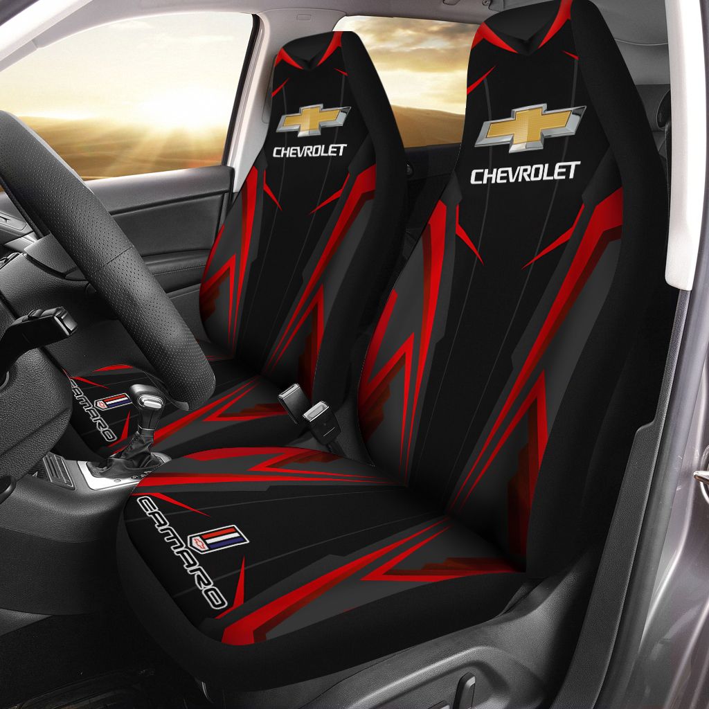 Chevrolet Camaro Nqp-Ht Car Seat Cover (Set Of 2) Ver 1 (Red)