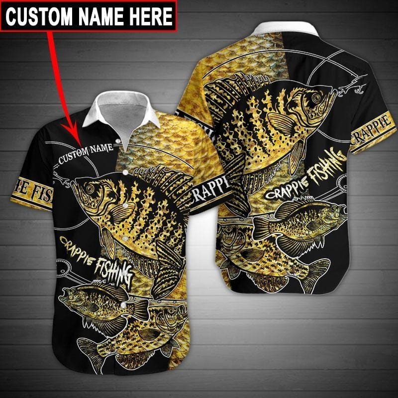 Crappie Fishing Custom Name Aloha Hawaii Shirts Kv Ha94488