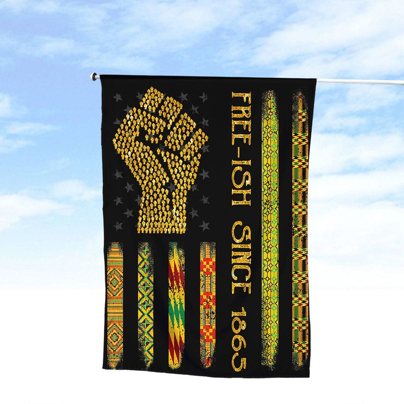 Black Lives Matter Flag, Black Freedom Flag, Black Justice Flag, African American Juneteenth Civil Rights Flag Lawn Sign Yard Decor