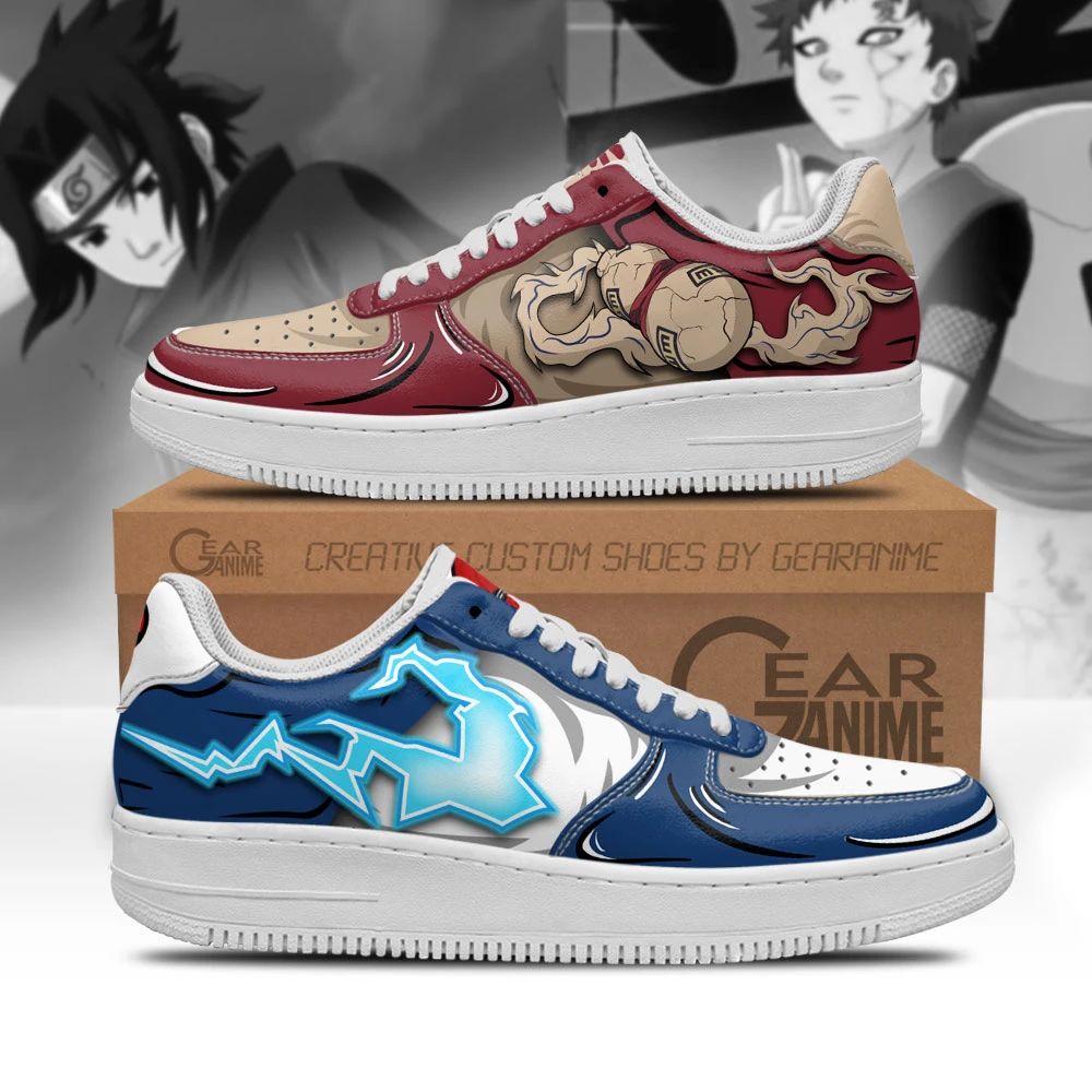 Sasuke And Gaara Air Sneakers Custom Jutsu Naruto Anime Shoes Unisex Men Women