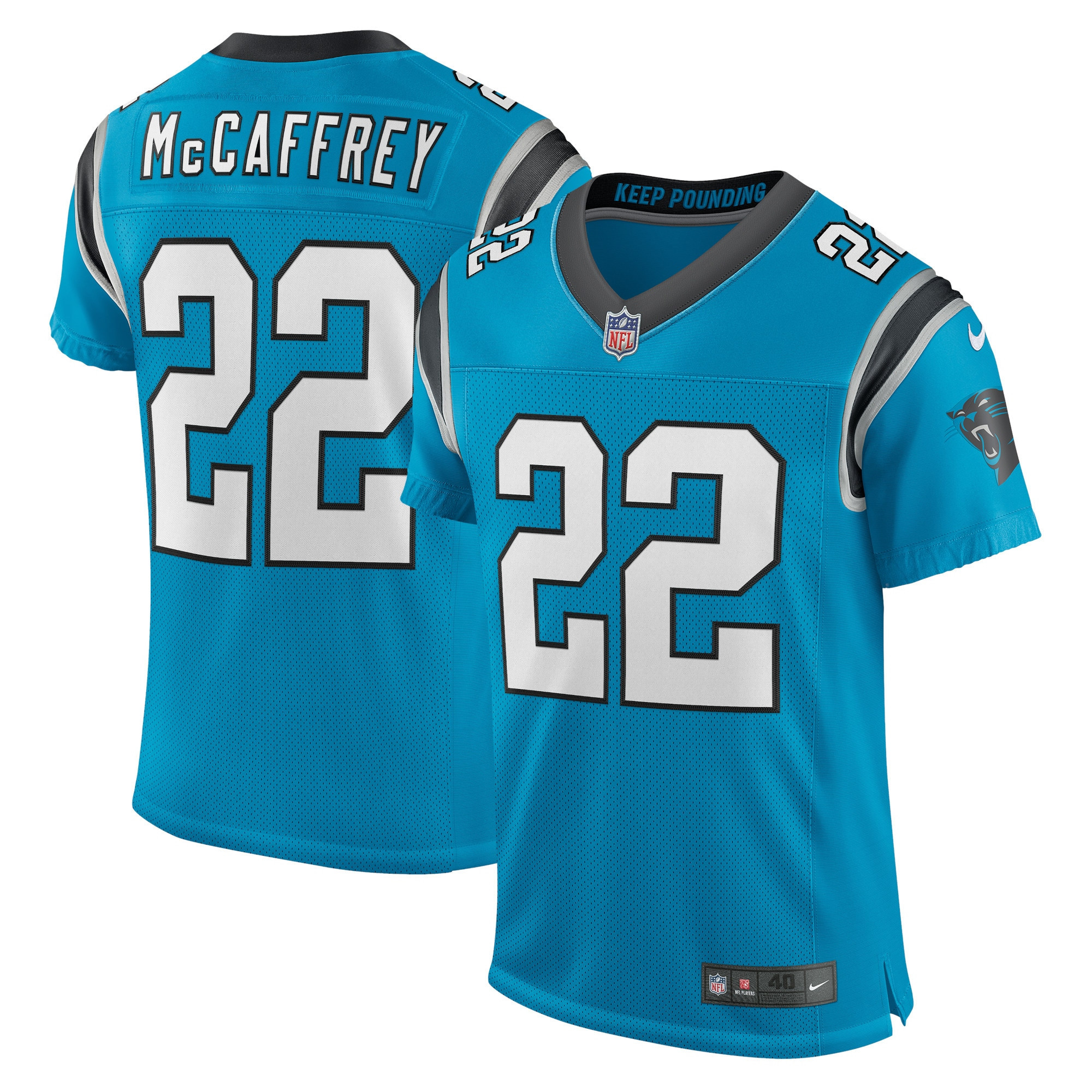 Christian Mccaffrey Carolina Panthers Alternate Vapor Elite Player Jersey – Blue NFL