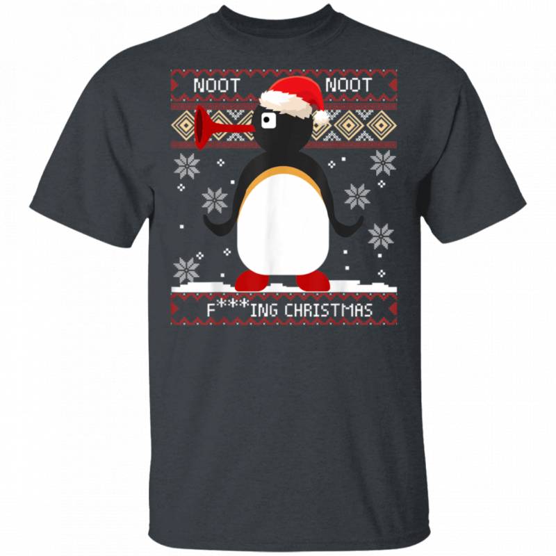 Penguin Noot Noot Fucking Christmas Ugly  Funny Xmas  5.3 oz. T-Shirt